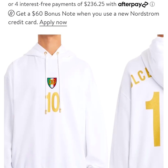 DOLCE & GABBANA PLAYER WARM UP HOODIE - Picture 4 of 11